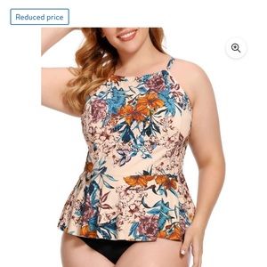 As Rose Rich Plus Size Swimsuit for Women Two Piece Tankini Bathing Suits 2x